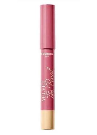 Матовая помада-карандаш для губ bourjois velvet the pencil lipstick 02 amou-rose, 1.8 г