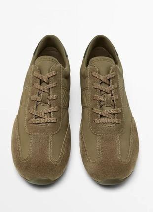 Кроссовки massimo dutti из контрастной ткани