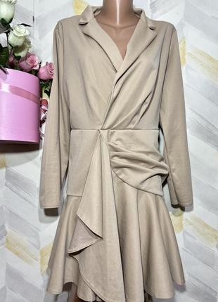 Платье миди новое плотное р 26 батал!