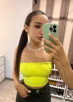 Топ без бретелек bershka