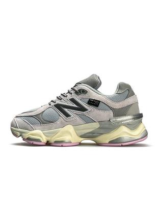 New balance cordura grey pink | que беланс 9060 серые с розовым водостойкие