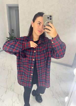 Жіноча сорочка фланель у клітинку