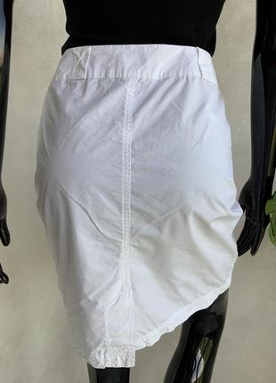 Базовая белоснежная стильная юбка миди6 фото