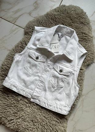 Новий білий піджак zara denim