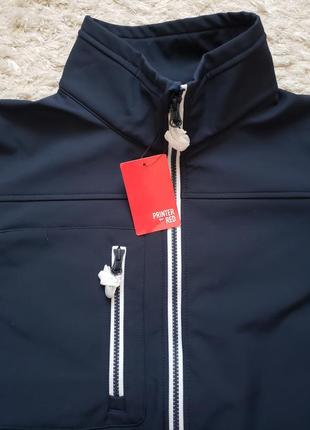 Куртка softshell. мужская, 3-х слойная ткань с функциональной мембраной и согревающим флисом внутри. фирма printer red flag.4 фото