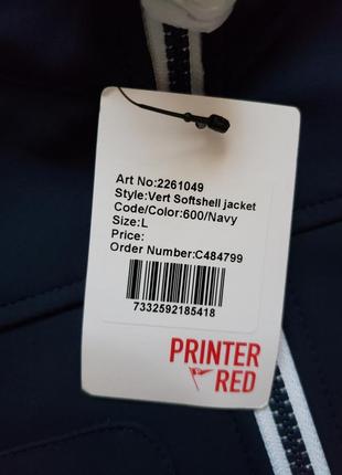 Куртка softshell. мужская, 3-х слойная ткань с функциональной мембраной и согревающим флисом внутри. фирма printer red flag.5 фото