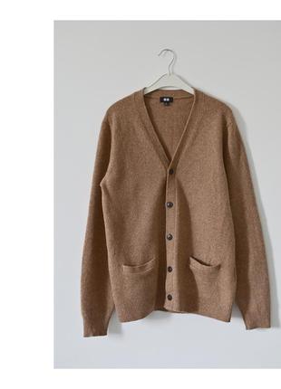 Шерстяной кардиган uniqlo. теплая кофта шерсть. идеальный кардиган на осень. кофта 100% шерсть2 фото