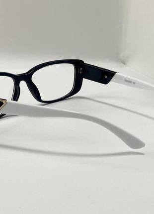 Очки унисекс корректирующие для зрения прямоугольные в пластиковой оправе широкие дужки