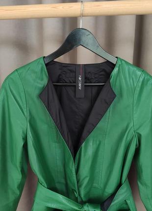 Стильная яркая кожаная куртка жакет marc cain, оригинал,100% кожа🔥🔥🔥2 фото