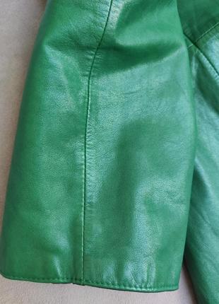Стильная яркая кожаная куртка жакет marc cain, оригинал,100% кожа🔥🔥🔥4 фото