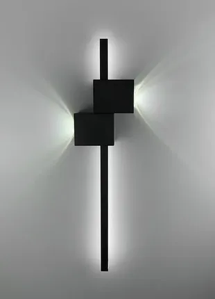Сучасний настінний світильник бра - чорний 80 см.
