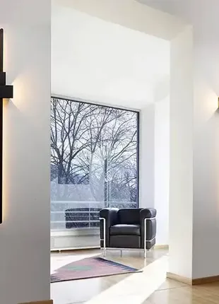 Сучасний настінний світильник бра - чорний 80 см.