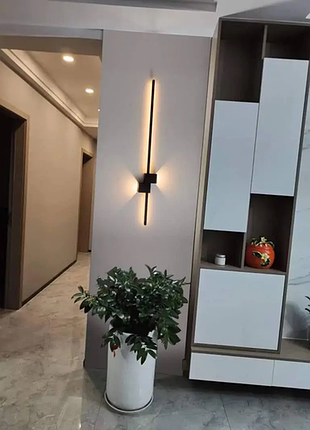 Сучасний настінний світильник бра - чорний 80 см.