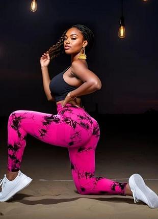 Лосини з пушапом мраморні спортивні