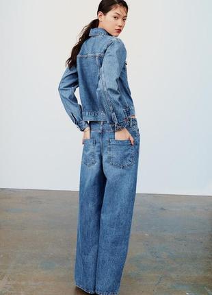 Джинси zara wide leg mid rise