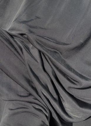 Шикарное элегантное тёмно серое платье мокрой ткани h&m9 фото