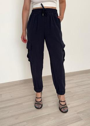 Легенькі брюки карго zara