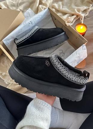 Угги жіночі tasman platform black2 фото