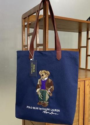 Сумка шопер tote bag polo bear by ralph lauren