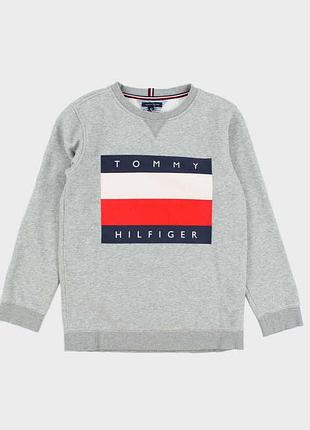 Tommy hilfiger серый свитшот на мальчика 6-7 лет, оригинал
