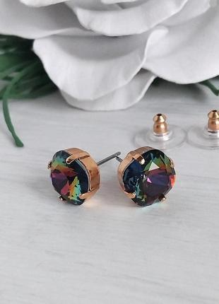 Сережки-гвоздики swarovski