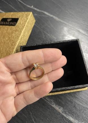 Серебряное кольцо 925 покрытие золото для заручин