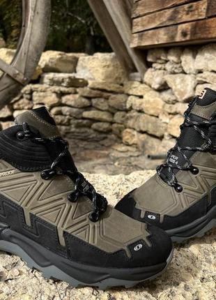 Спортивные кожаные ботинки, кроссовки термо salomon ranger gore-tex tactical