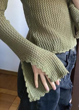 Вязаная кофта сетка y2k fairy core2 фото
