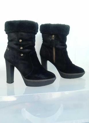 Ботинки р36 pepe jeans англия замшевые ботильоны/полусапожки/еврозима/.