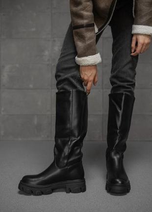 Сапоги-труби ботфорти zara 🖤