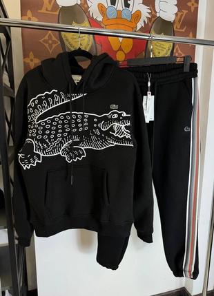 Мужской спортивный костюм lacoste на флисе