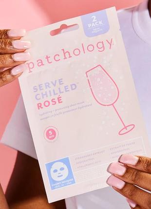 Освіжаюча маска з екстрактом троянди patchology serve chilled rose sheet mask, 2 шт