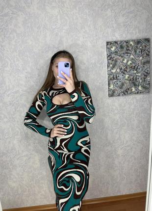 Невероятное платье миди с разрезами5 фото