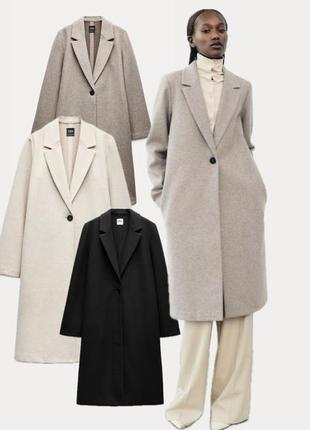 Пальто zara пальто soft з гудзиком