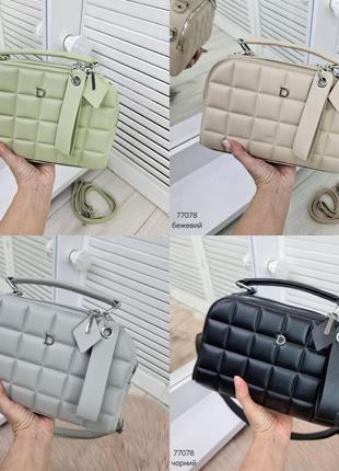 Женская стильная и качественная сумка из эко кожи св.зелена9 фото