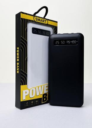 Powerbank lionpatton l46, 60000mah, qc3.0, microusb, type-c, lighting, 3xusb, black, box led з кабелем usb+micro+type-c+lightning (10000mah) чорний