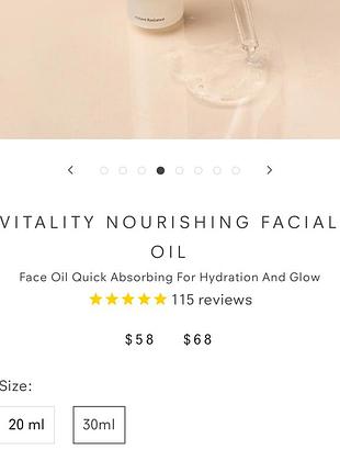 Питательное масло для лица sonage vitality nourishing facial oil