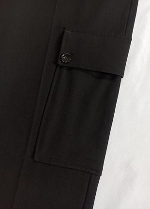 Вкорочені прямі брюки карго на високій посадці/кюлоти2 фото