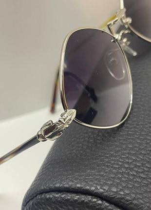 Окуляри chrome hearts diamond dog в сріблястій оправі