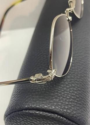 Окуляри chrome hearts diamond dog в сріблястій оправі