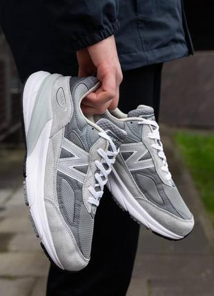 Мужские кроссовки new balance 990v6 grey white7 фото