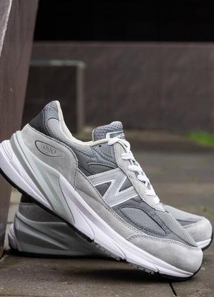 Мужские кроссовки new balance 990v6 grey white8 фото