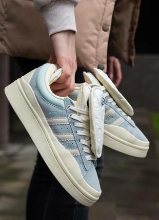 Жіночі кросівки adidas campus x bad bunny blue white