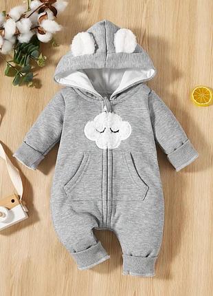 Комбинезон флисовый с капишоном