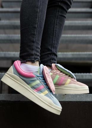 Женские кроссовки adidas campus x bad bunny moon pink6 фото