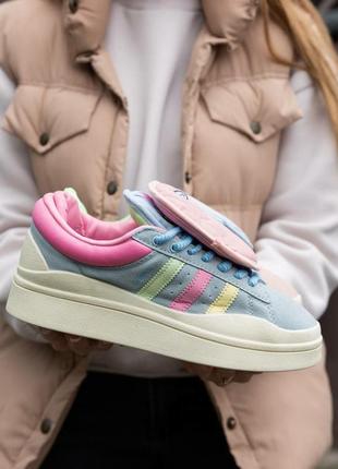 Женские кроссовки adidas campus x bad bunny moon pink