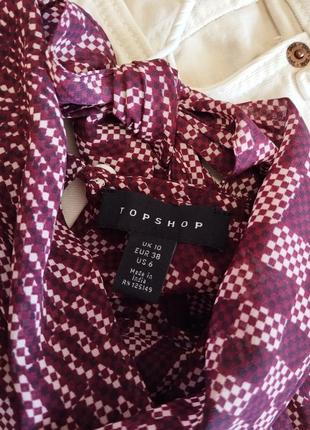 Шифоновая блуза с геометрическим принтом topshop6 фото