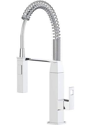 Змішувач для кухні з гнучким виливом grohe eurocube (31395000)9 фото