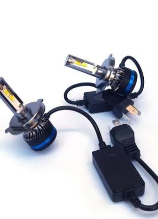 Цоколь h4 led комплект rт19 h4 9-32v 36w 6000k радиатор с вентилятором (диод 3570)