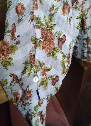 Блуза вільного крою з квітковим принтом від zara4 фото